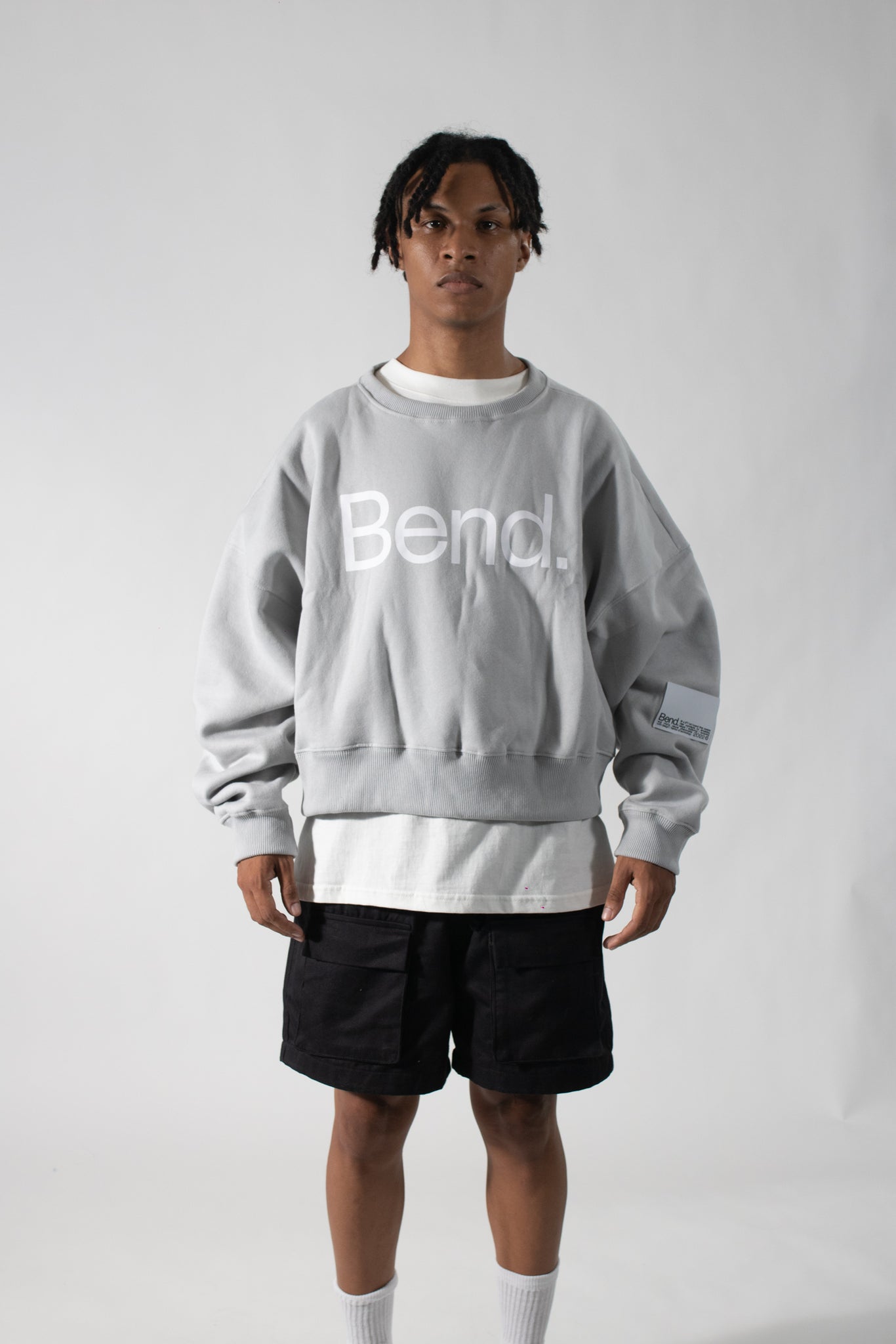 Cropped Sweatshirt - Smoke Grey