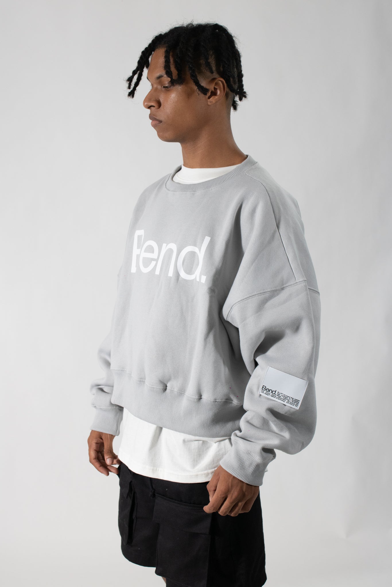 Cropped Sweatshirt - Smoke Grey