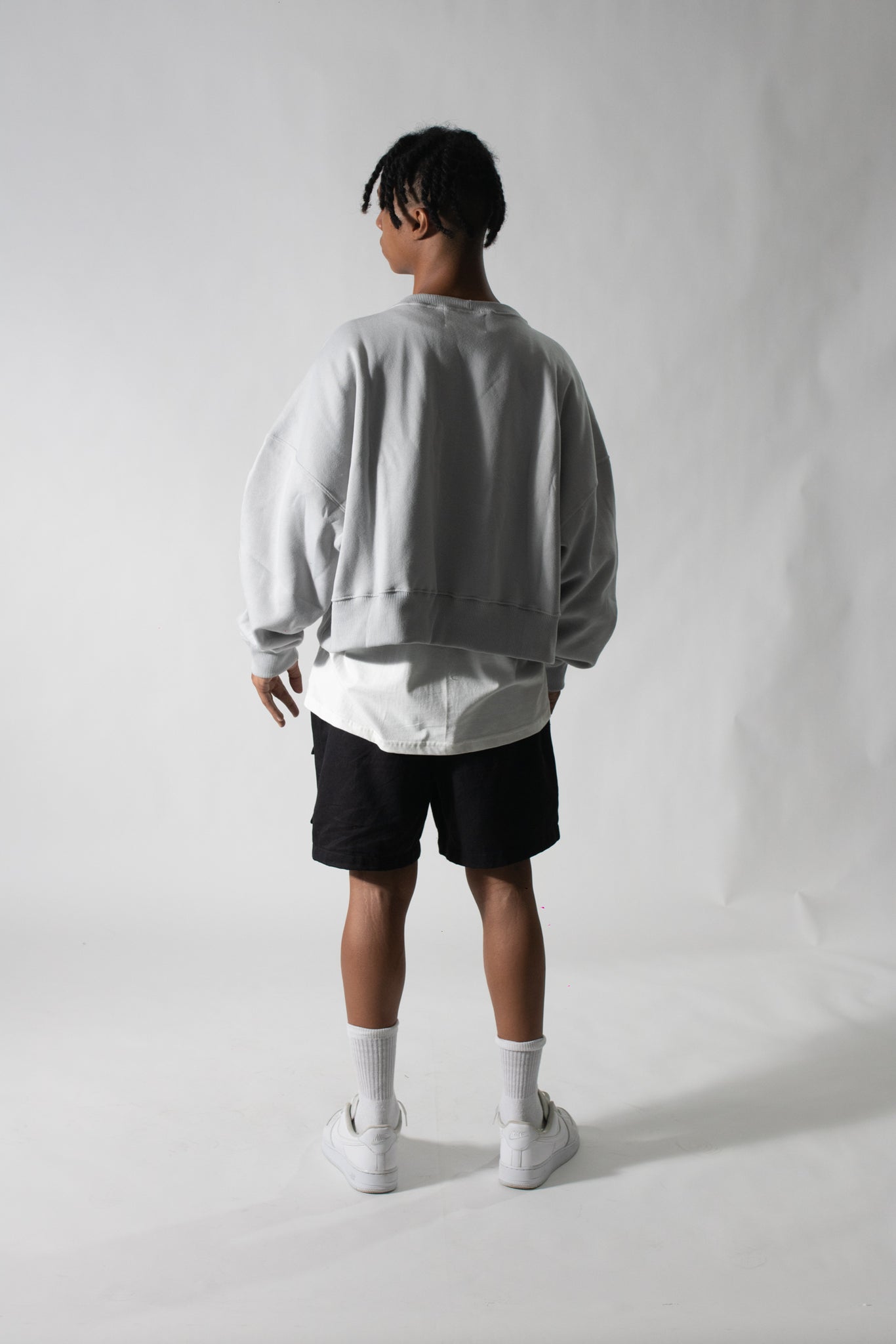 Cropped Sweatshirt - Smoke Grey